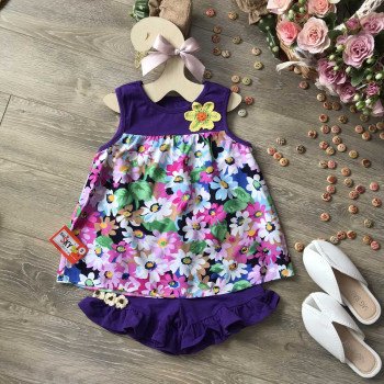 Áo 3 lỗ lanh hoa bé gái - A56135-6